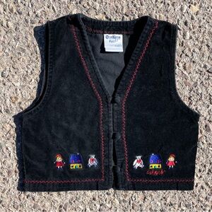 Vtg OshKosh B’Gosh Holiday Christmas Velour Vest Youth Size (4T)